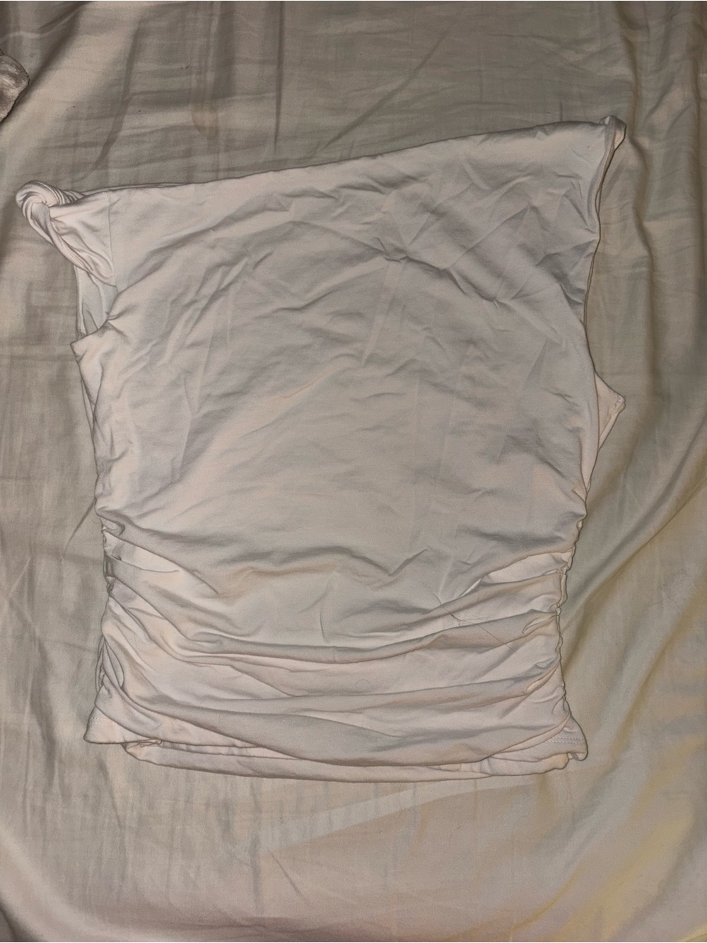 Abercrombie & Fitch Women’s Off-Shoulder White Cinched Top
